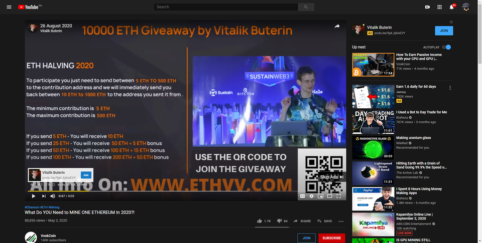 Illustrative example of celebrity giveaway